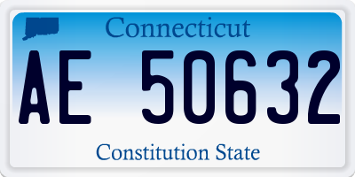 CT license plate AE50632