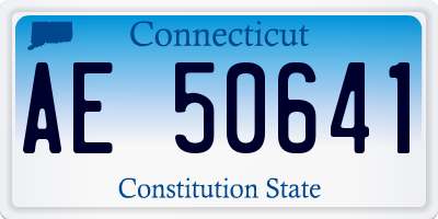 CT license plate AE50641