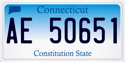 CT license plate AE50651