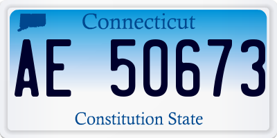 CT license plate AE50673