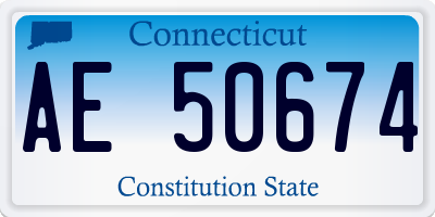 CT license plate AE50674