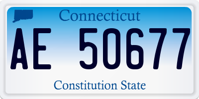 CT license plate AE50677