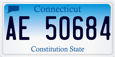 CT license plate AE50684