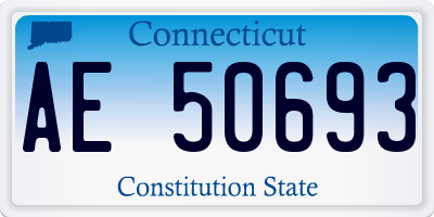 CT license plate AE50693