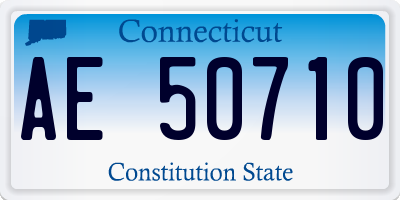 CT license plate AE50710