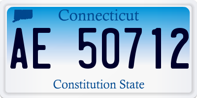 CT license plate AE50712