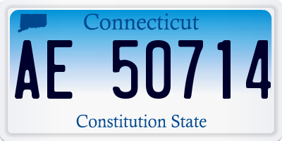 CT license plate AE50714