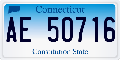 CT license plate AE50716
