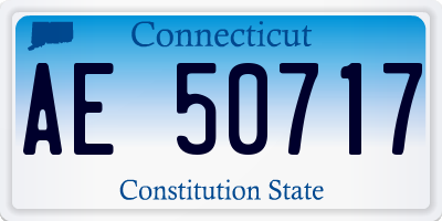 CT license plate AE50717
