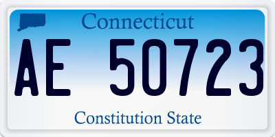 CT license plate AE50723