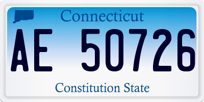 CT license plate AE50726
