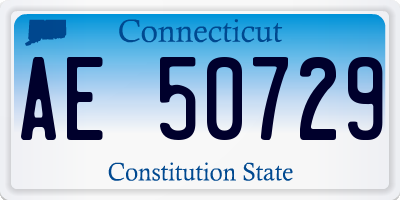 CT license plate AE50729