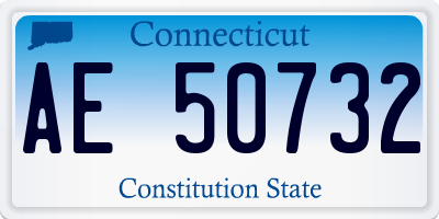 CT license plate AE50732