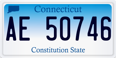 CT license plate AE50746