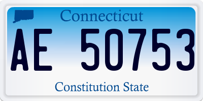 CT license plate AE50753