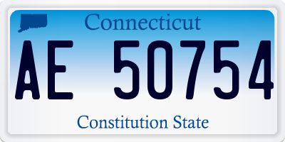 CT license plate AE50754