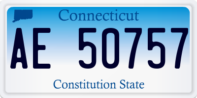 CT license plate AE50757