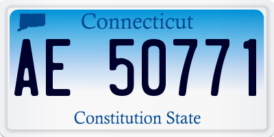 CT license plate AE50771