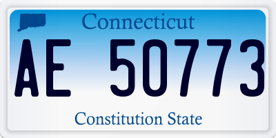 CT license plate AE50773
