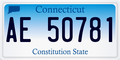 CT license plate AE50781