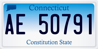CT license plate AE50791