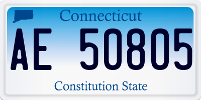 CT license plate AE50805