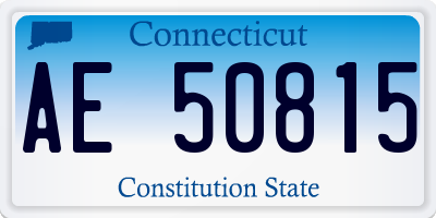 CT license plate AE50815