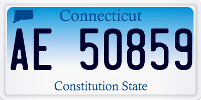 CT license plate AE50859