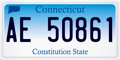 CT license plate AE50861