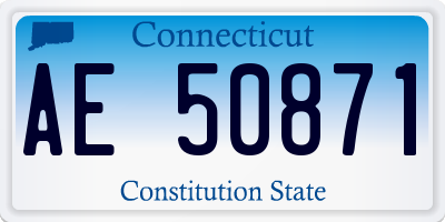 CT license plate AE50871