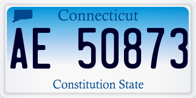 CT license plate AE50873
