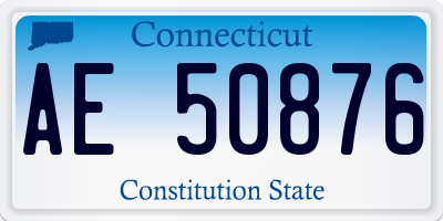 CT license plate AE50876