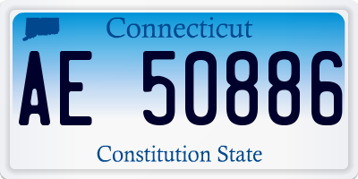 CT license plate AE50886