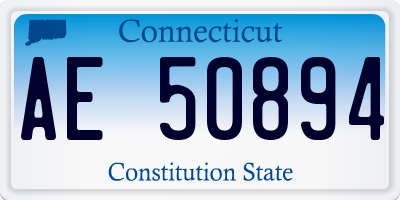 CT license plate AE50894