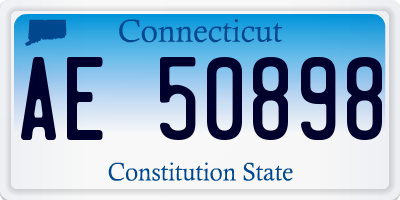 CT license plate AE50898