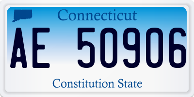 CT license plate AE50906