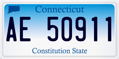 CT license plate AE50911