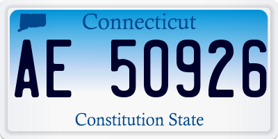 CT license plate AE50926