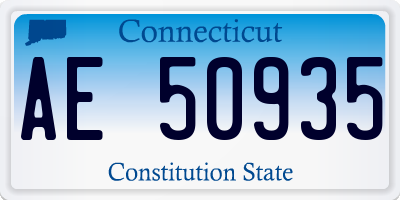 CT license plate AE50935