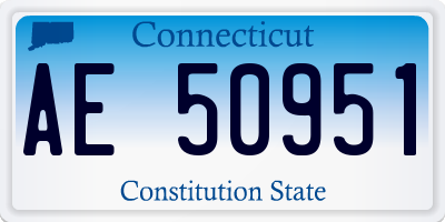 CT license plate AE50951