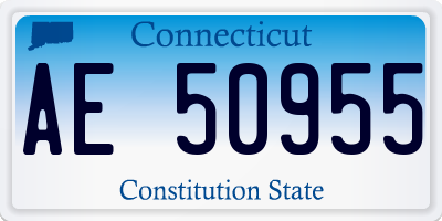 CT license plate AE50955