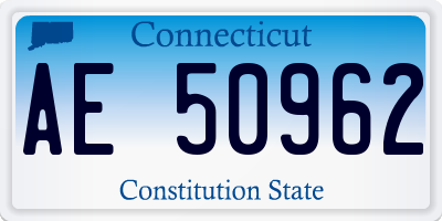 CT license plate AE50962