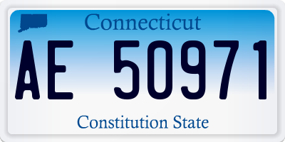 CT license plate AE50971