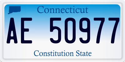 CT license plate AE50977