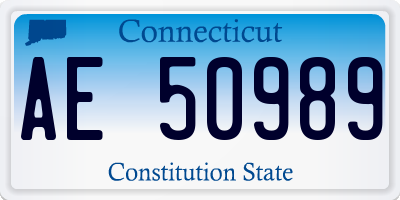 CT license plate AE50989