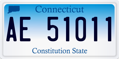 CT license plate AE51011