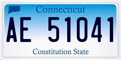 CT license plate AE51041