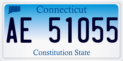CT license plate AE51055