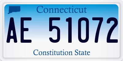 CT license plate AE51072