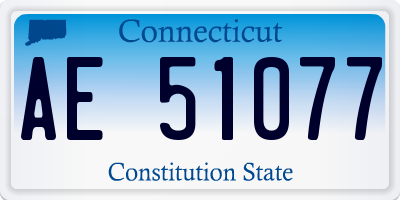 CT license plate AE51077